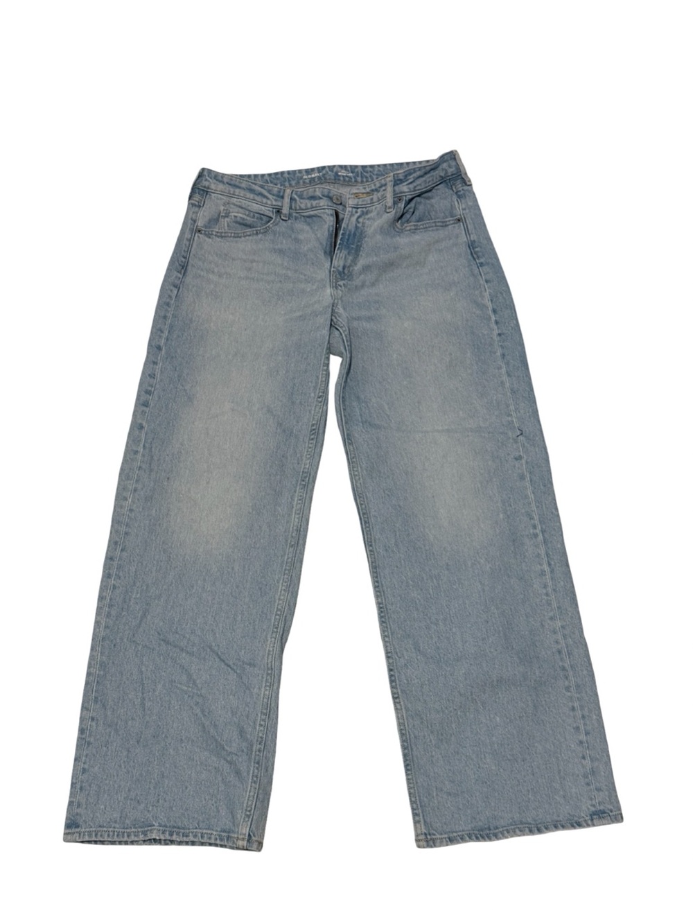 Old Navy Wide Leg Jeans Size 12 Mid Rise Light Wash Denim Casual